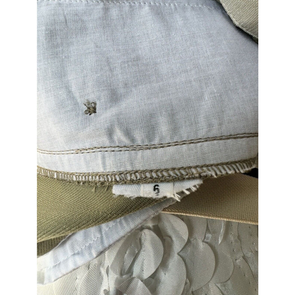 Helmut Lang Shorts Womens Size 6 Pleated Twill High Waist Pull On Logo Waist - Picture 9 of 9